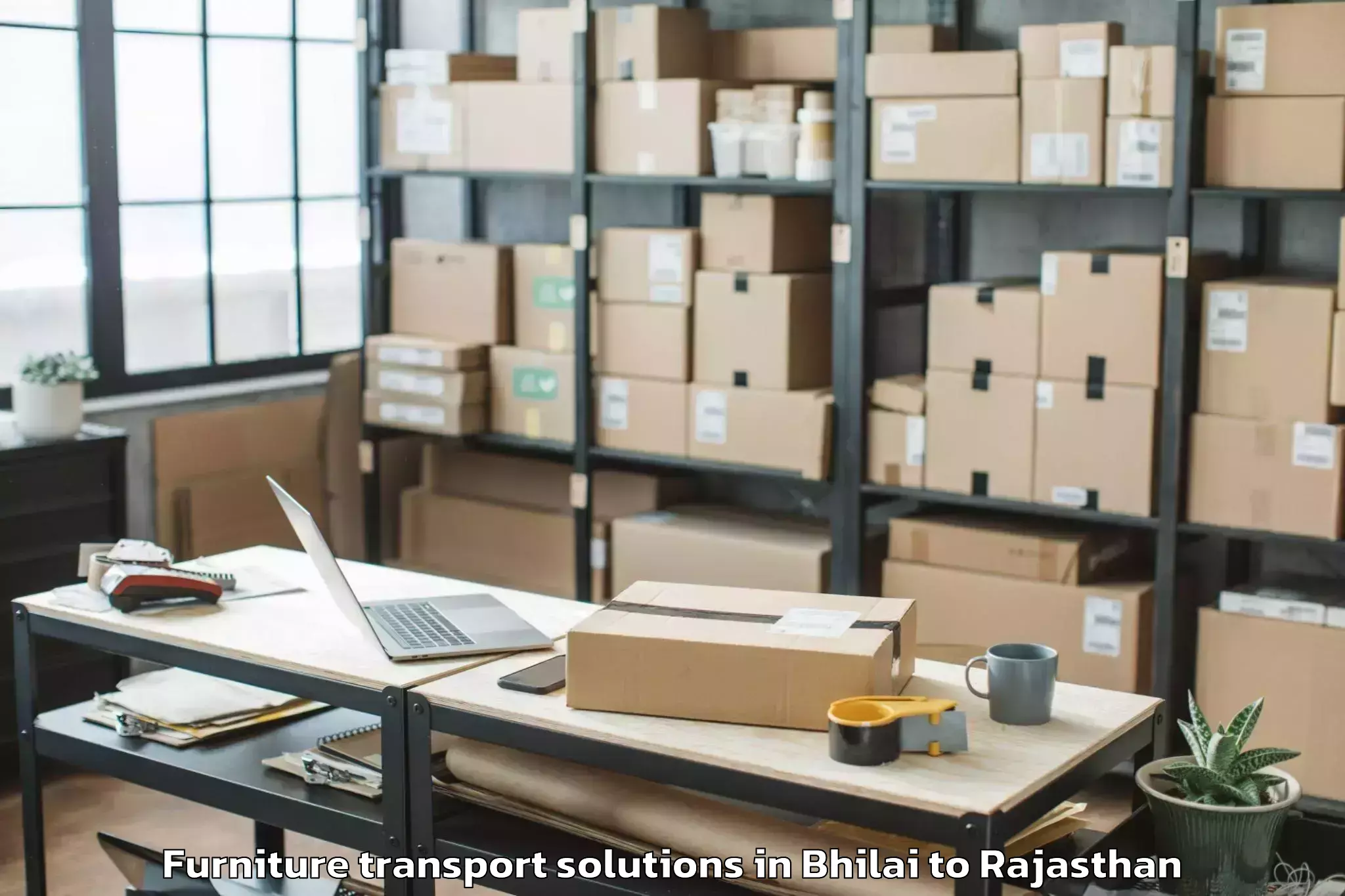 Bhilai to Badnor Furniture Transport Solutions Booking